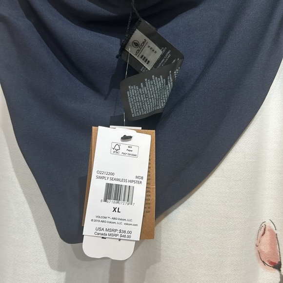 NWT VOLCOM XL Women’s Bikini Bottom Navy Blue - Picture 3 of 6